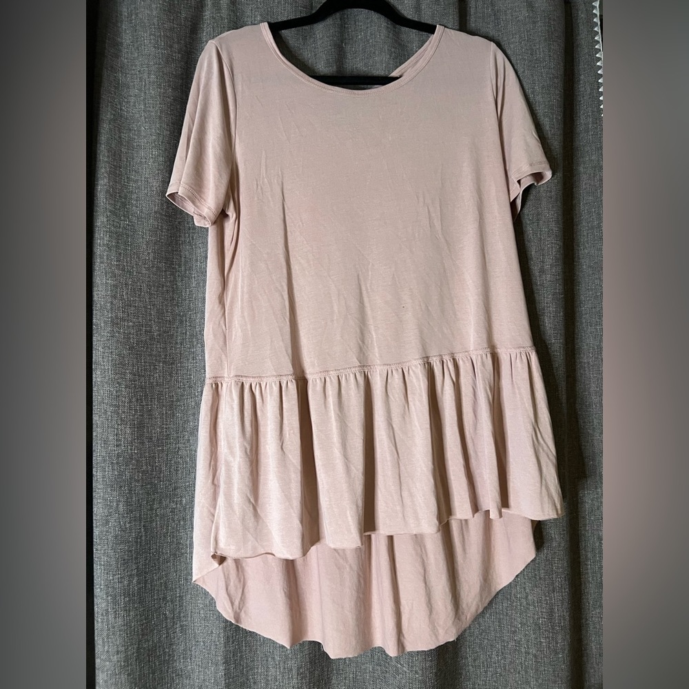 Pink High-Low Top